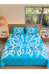 Hand Painted Rayon Bedsheet Set King Size Hand Painted Rayon Bedsheet Set King Size